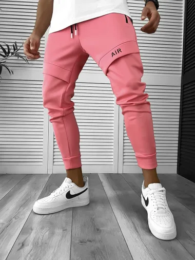 Pantaloni de trening roz conici 12360 P18-3.3