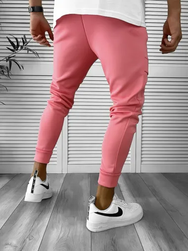 Pantaloni de trening roz conici 12360 P18-3.3