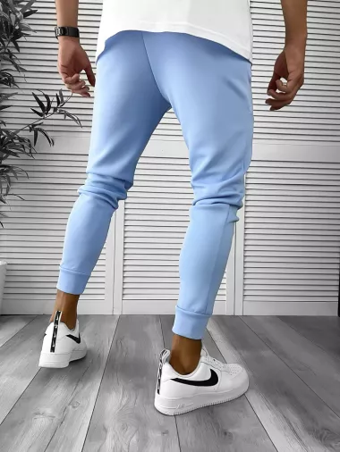 Pantaloni de trening bleu conici 12347 27-1