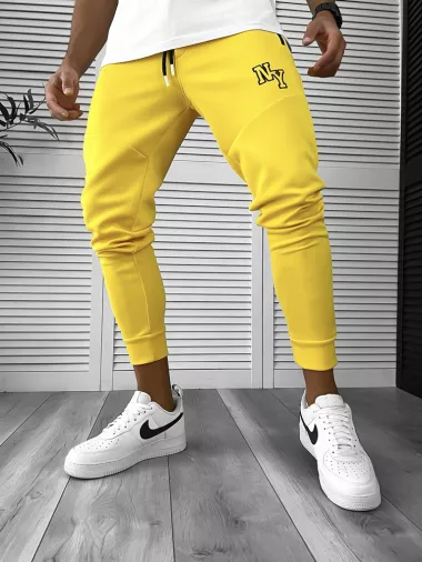 Pantaloni de trening galbeni conici 12347 13-2.2
