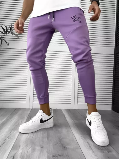 Pantaloni de trening mov conici 12347 22A-3