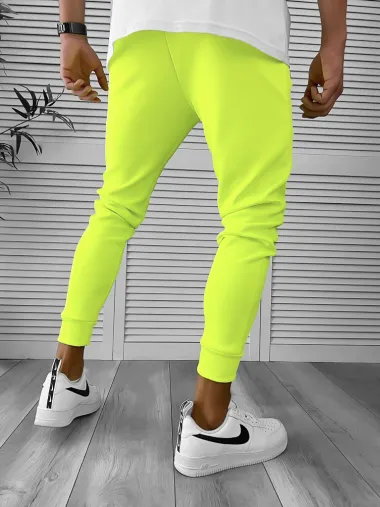 Pantaloni de trening neon conici CU MIC DEFECT DEF12347 D3-4.3