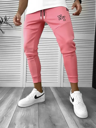 Pantaloni de trening roz conici 12347 13-4.1
