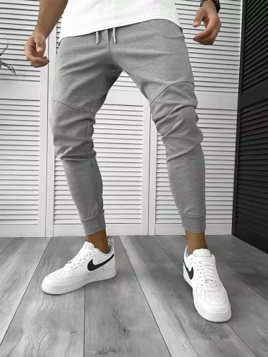 Pantaloni de trening gri conici 12355 P18-6.1