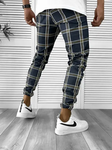 Pantaloni barbati casual in carouri 12287 F3-5.1 E 8-5