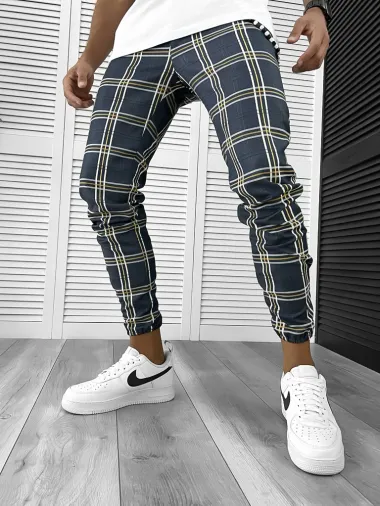 Pantaloni barbati casual in carouri 12287 F3-5.1 E 8-5