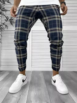 Pantaloni barbati casual in carouri 12288 SD