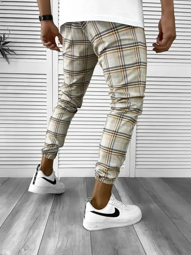 Pantaloni barbati casual in carouri 122901SD B7-5.3