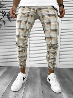 Pantaloni barbati casual in carouri 122901SD B7-5.3