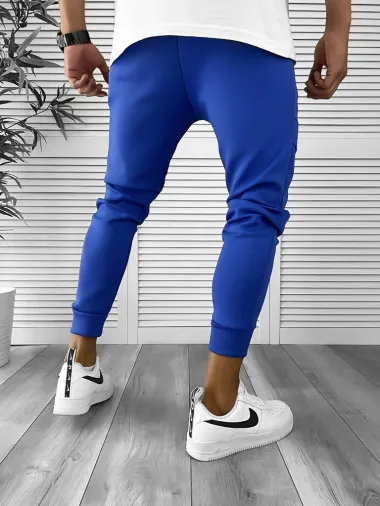 Pantaloni de trening bleu conici 12259 P19-4.1