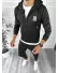 Trening barbati slim fit Pantaloni + Hanorac negru 12233 113 