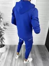 Trening barbati slim fit Pantaloni + Hanorac albastru 12234 V7-2