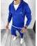 Trening barbati slim fit Pantaloni + Hanorac albastru 12181 36-4