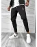 Trening barbati slim fit Pantaloni + Hanorac negru 12182 2 Trening barbati slim fit Pantaloni + Hanorac negru 12182 2