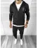 Trening barbati slim fit Pantaloni + Hanorac negru 12182 2 Trening barbati slim fit Pantaloni + Hanorac negru 12182 2