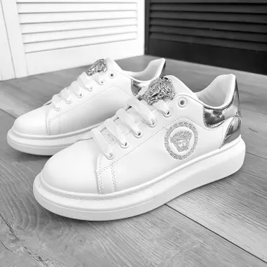 Adidasi barbati VSC casual albi FCL8013 t13-4