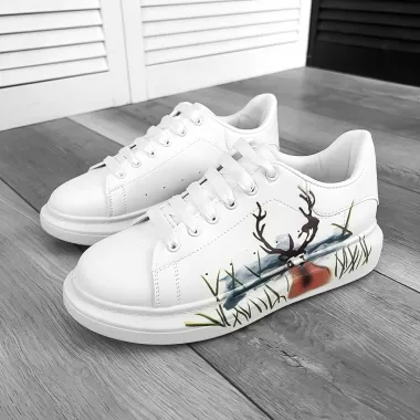 Adidasi barbati casual albi FCL8031 N11-1