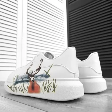 Adidasi barbati casual albi FCL8031 N11-1