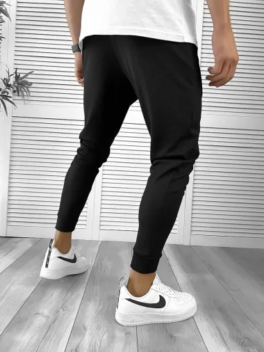 Pantaloni de trening negri conici 12205 D3-2.2