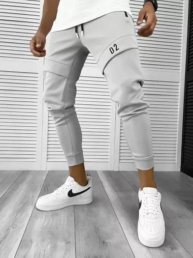 Pantaloni de trening gri conici 12180 O3-3.3