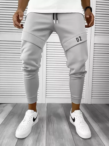 Pantaloni de trening gri conici 12180 O3-3.3