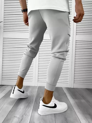 Pantaloni de trening gri conici 12180 O3-3.3