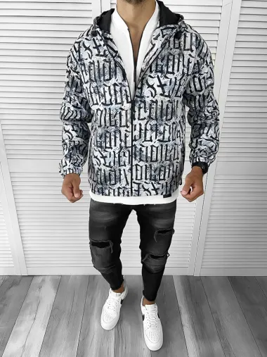 Geaca barbati de toamna cu imprimeu din fas subtire 12171 34-3.1