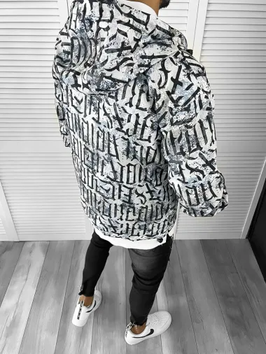 Geaca barbati de toamna cu imprimeu din fas subtire 12171 34-3.1