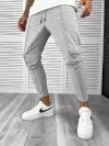 Pantaloni de trening gri deschis conici 12166 D5-2.4