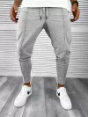 Pantaloni de trening gri deschis conici 12166 D5-2.4