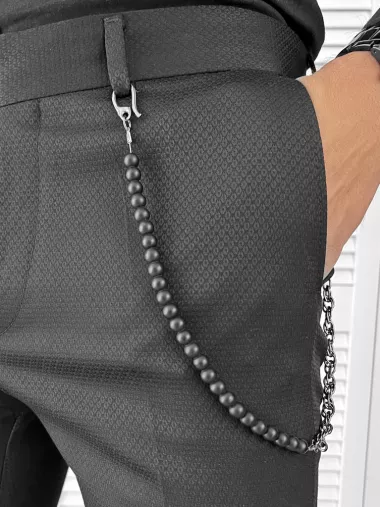 Pantaloni barbati eleganti negri 12133 O3-3.3