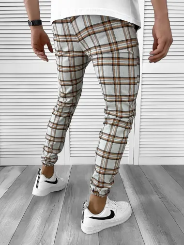 Pantaloni barbati casual in carouri 12115 D4-5.1