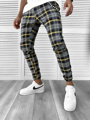Pantaloni barbati casual in carouri 12116 I15-5