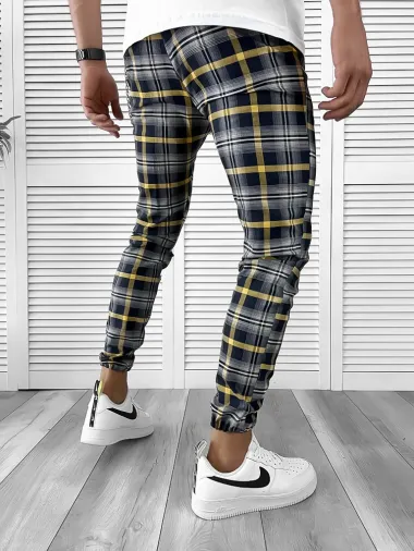 Pantaloni barbati casual in carouri 12116 I15-5