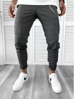 Pantaloni barbati casual in carouri 12117 i14-4.2**