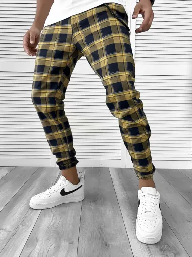 Pantaloni barbati casual in carouri 12119 B3-2.1