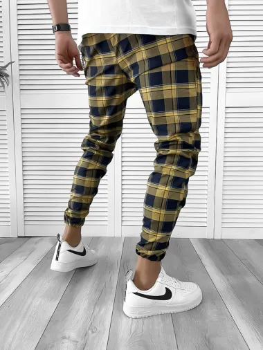 Pantaloni barbati casual in carouri 12119 B3-2.1