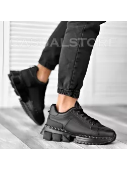 Adidasi barbati casual negri LM052 T2-3