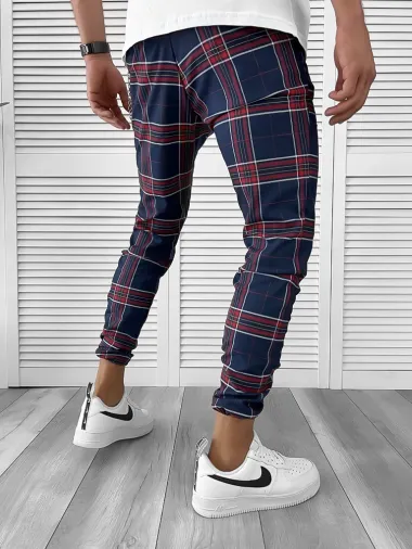 Pantaloni barbati casual in carouri 1085 D11-3