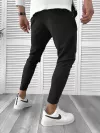 Pantaloni de trening negru conici 12109 X21-4