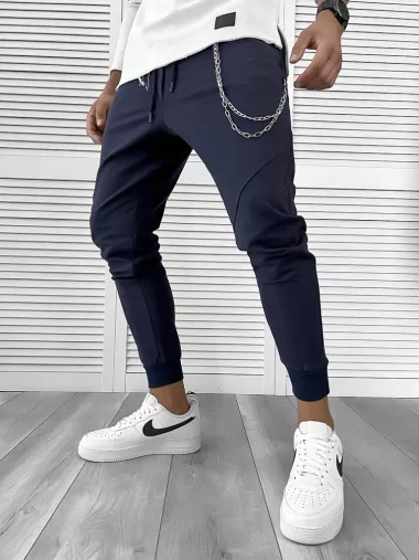 Pantaloni de trening bleumarin conici 12111 81-5