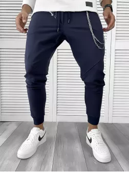 Pantaloni de trening bleumarin conici 12111 81-5