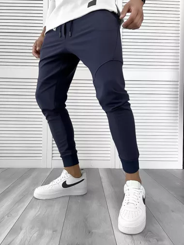 Pantaloni de trening bleumarin conici 12112 78-2