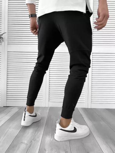 Pantaloni de trening negri conici 12112 D3-4.1