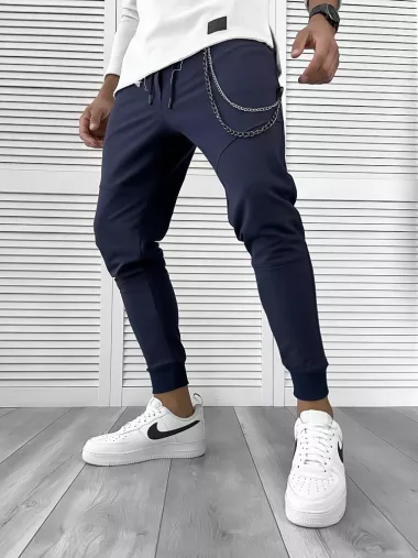Pantaloni de trening bleumarin conici 12113 28-5