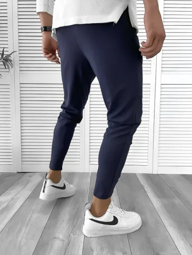 Pantaloni de trening bleumarin conici 12108 119-4