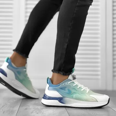 Adidasi barbati casual albi 12100 T15-4