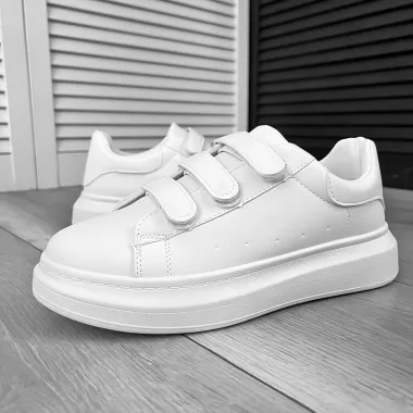 Adidasi barbati casual albi 12101 N11-2