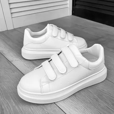 Adidasi barbati casual albi 12101 N11-2