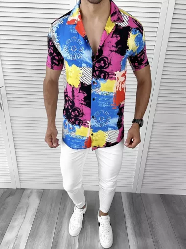 Camasa barbati PREMIUM cu imprimeu 12053 O6-3.1